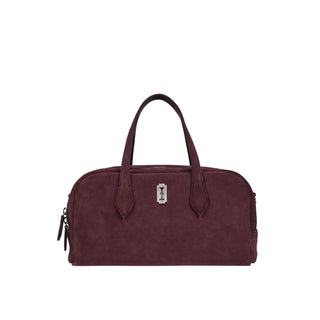 Halfmoon Two Block Suede Tote S Wine