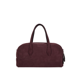 Halfmoon Two Block Suede Tote S Wine
