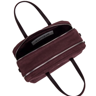 Halfmoon Two Block Suede Tote S Wine
