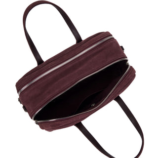 Halfmoon Two Block Suede Tote S Wine