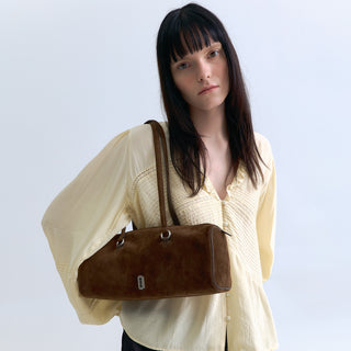 Perfec Pillow Suede Shoulder M Choco Brown