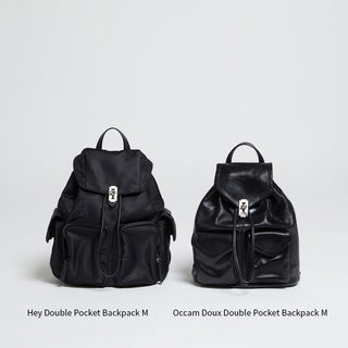 Hey Double Pocket Backpack M Black