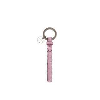 Initial Leather Charm Love Pink