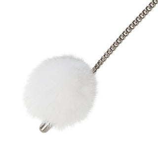 Tiny Pompom Bullet Chain White