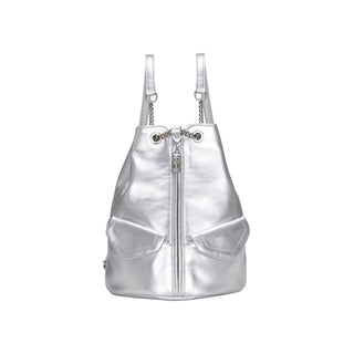 Occam Doux Double Pocket Chain Backpack M Silver