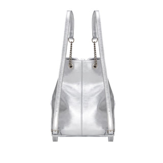 Occam Doux Double Pocket Chain Backpack M Silver