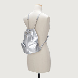 Occam Doux Double Pocket Chain Backpack M Silver