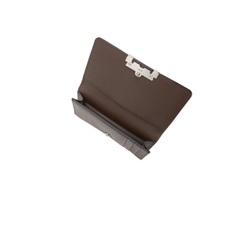 Perfec Crop Card Wallet Dark Brown