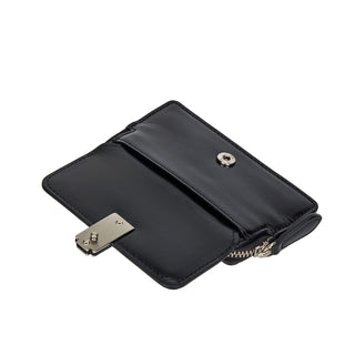 Perfec Slim Zipper Card Wallet Black