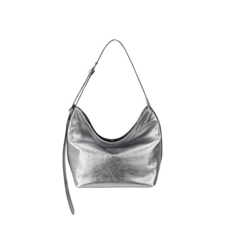 Perfec Button Up Soft Hobo S Silver