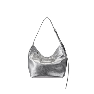 Perfec Button Up Soft Hobo S Silver