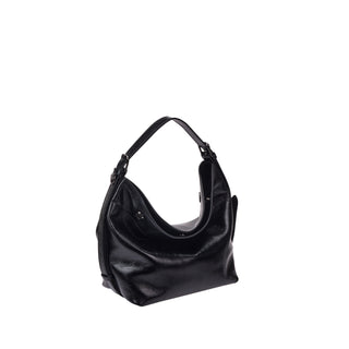 Perfec Button Up Soft Hobo Piccolo Black