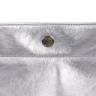 Perfec Button Up Soft Hobo Piccolo Silver