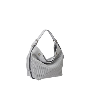 Perfec Button Up Net Hobo Piccolo Foggy Grey