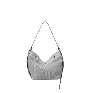 Perfec Button Up Net Hobo Piccolo Foggy Grey