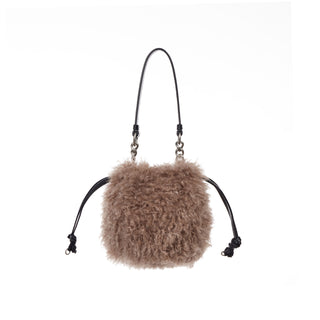 Fuzzy Pouch Taupe