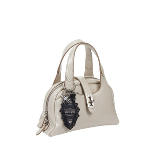 Goth Lace Leather Charm Black