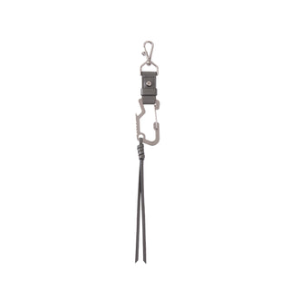 Tie Leather Charm Ash Khaki