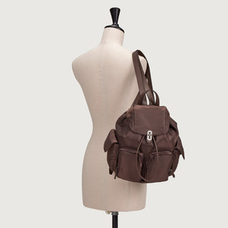 Hey Double Pocket Backpack M Choco Brown