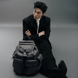 Hey Double Pocket Backpack L Grey