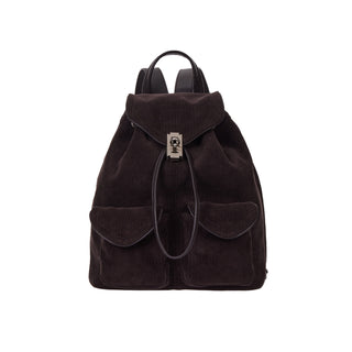 Occam Doux Double Pocket Corduroy Backpack M Choco Brown