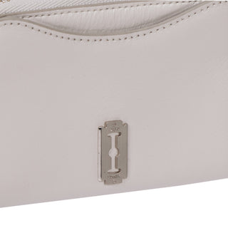 Halfmoon Wave Zipper Card Wallet Ivory