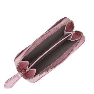Halfmoon Wave Zipper Card Wallet Mellow Pink