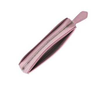 Halfmoon Wave Zipper Card Wallet Mellow Pink