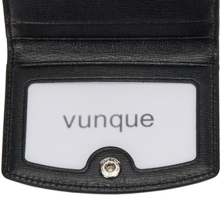 Halfmoon Round Photo Card Wallet Black