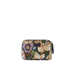 Perfec Compact Key Holder Jacquard Card Wallet Floral