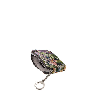 Perfec Compact Key Holder Jacquard Card Wallet Floral