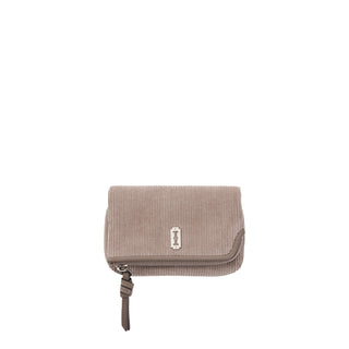 Halfmoon Fold Corduroy Card Wallet Beige