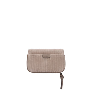 Halfmoon Fold Corduroy Card Wallet Beige