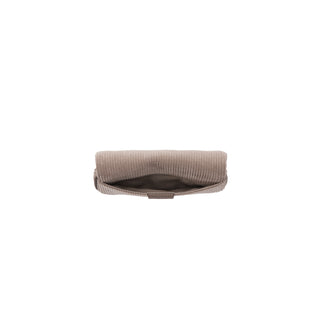 Halfmoon Fold Corduroy Card Wallet Beige