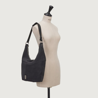 [予約販売/11月下旬入荷] Halfmoon Pebble Hobo L Black