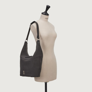 [予約販売/11月下旬入荷] Halfmoon Pebble Hobo L Deep Brown