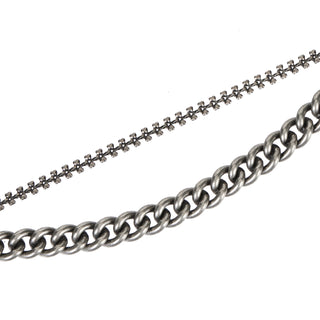 [予約販売/10月下旬入荷] Goth Double Metal Chain Matte Black