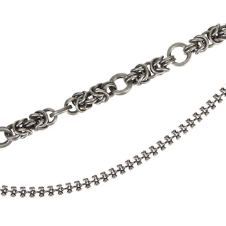 [予約販売/10月下旬入荷] Double Wave Metal Chain Matte Black