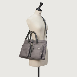 Hey Double Pocket Tote M Grey