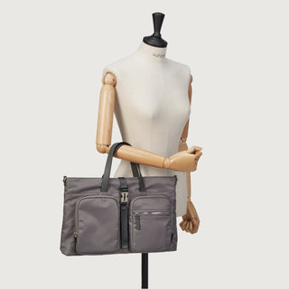 Hey Double Pocket Tote M Grey