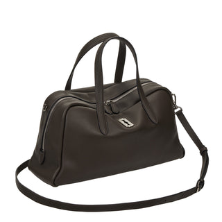 Toque Crumble Tote M Dark Brown