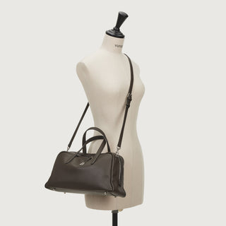 Toque Crumble Tote M Dark Brown
