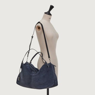 [予約販売/11月上旬入荷] One Eleven Pucker Suede Tote L Goth Navy