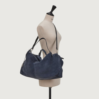 [予約販売/11月上旬入荷] One Eleven Pucker Suede Tote L Goth Navy