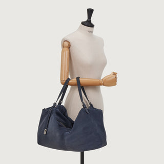 [予約販売/11月上旬入荷] One Eleven Pucker Suede Tote L Goth Navy