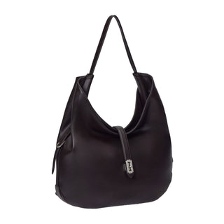 Hey City Leather Hobo M Dark Brown