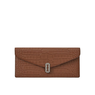 [予約販売/11月下旬入荷] Occam V Long Wallet Croco Camel