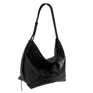 Perfec Button Up Soft Hobo L Black