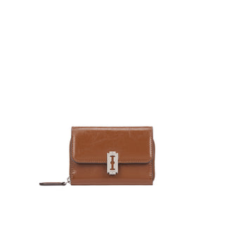 [RENEWAL] Perfec Essence Zipper Card Wallet Camel