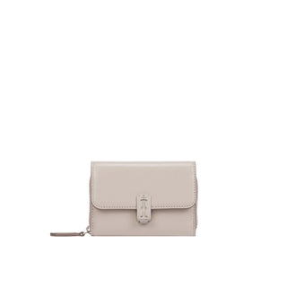 [RENEWAL] Perfec Essence Zipper Card Wallet Oat Beige